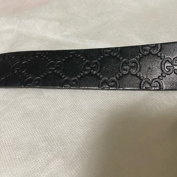 @@@ GUCCI WIDE BELT.@@@. 48 inches long. Color: Black - Picture 7 of 16